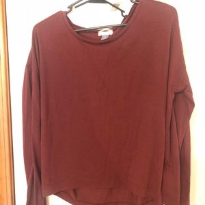 burgundy soft shirt